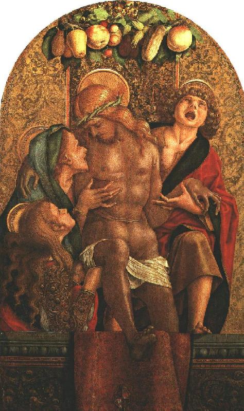 CRIVELLI, Carlo Lamentation over the Dead Christ fdg Germany oil painting art